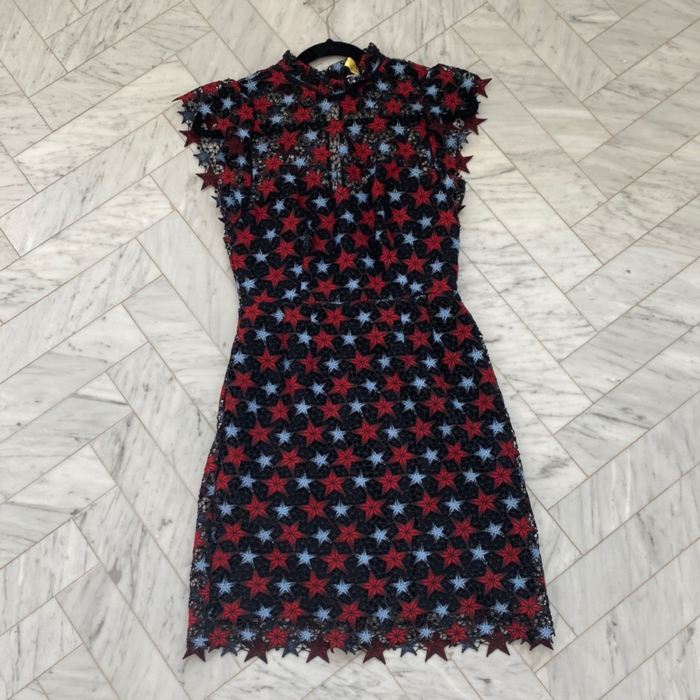 Sandro star lace mini dress